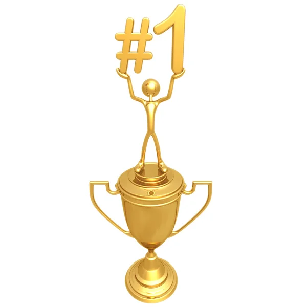 Number One Trophy — Stock Photo, Image