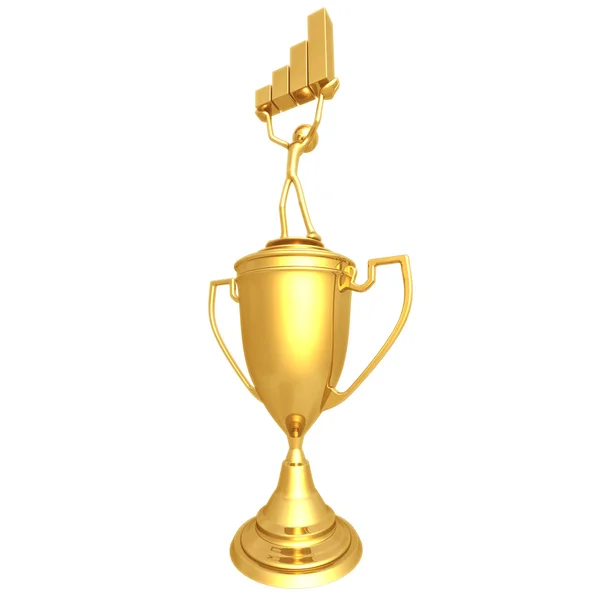 Bar Graph Trophy — Stock Photo, Image