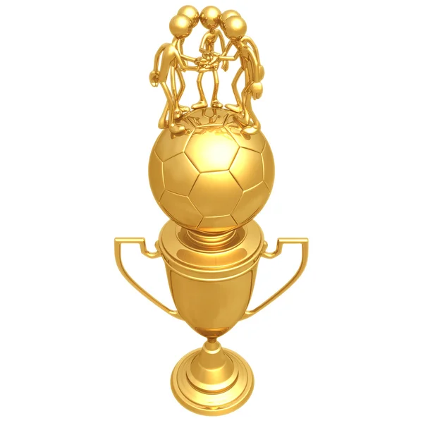Soccer labdarúgó csapat trófea — Stock Fotó