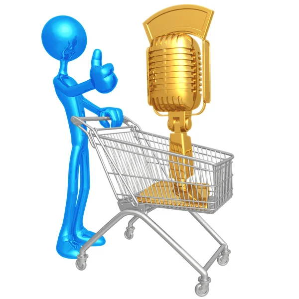 Microphone Shopping Cart — Stock Photo, Image