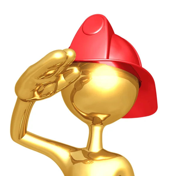 Fireman Salute — Stock Photo, Image