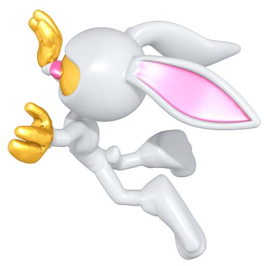 Mini altın adam Paskalya tavşanı