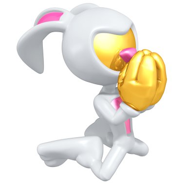 Mini altın adam Paskalya tavşanı