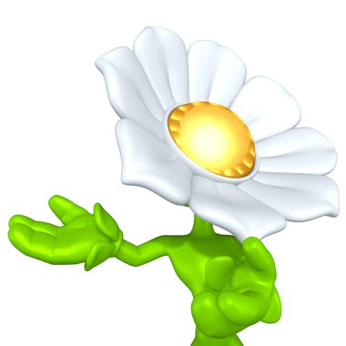 çiçek kostümlü Mini altın adam