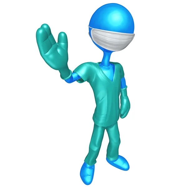 Médico personagem 3D — Fotografia de Stock