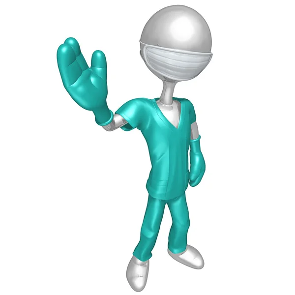 Personaje 3D Doctor — Foto de Stock