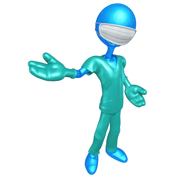 Médico personagem 3D — Fotografia de Stock