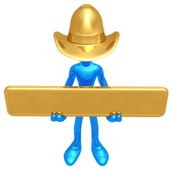 Cowboy Holding segno — Foto Stock