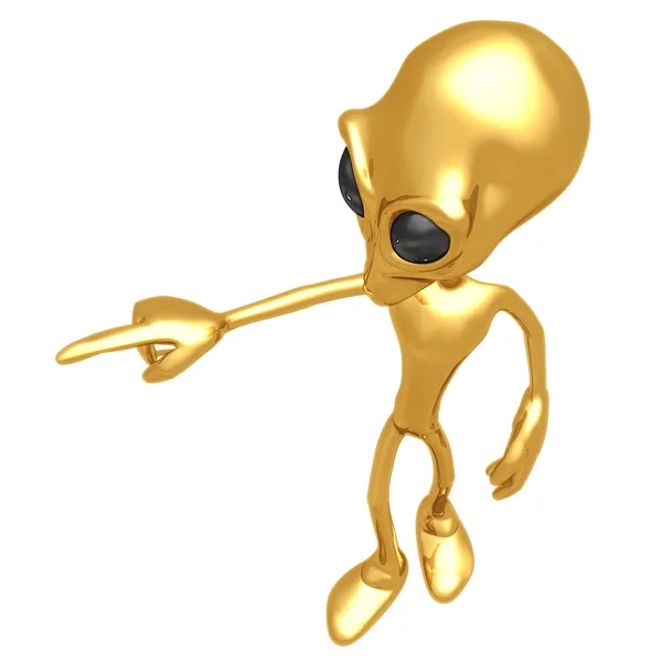 Pointing Alien — Stock Photo, Image