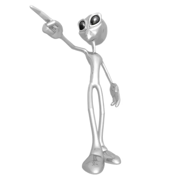 Pointing Alien — Stock Photo, Image