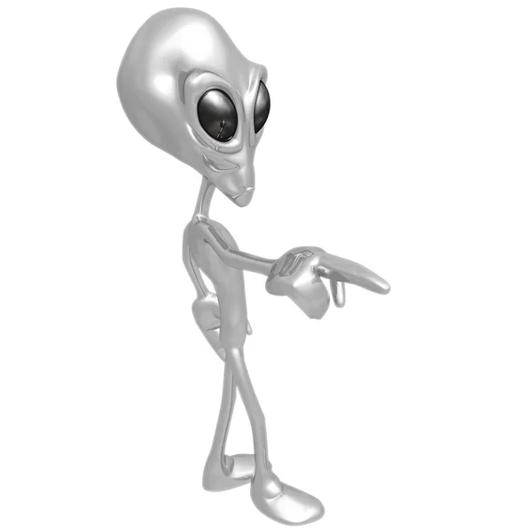 Pointing Alien — Stock Photo, Image