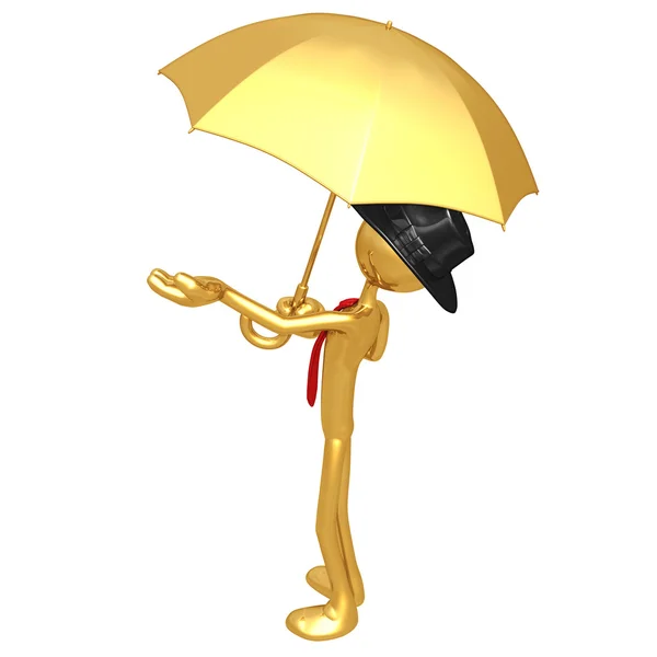 Businessman With Umbrella — Stock Photo, Image