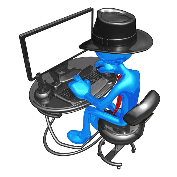 Businessman Working On Computer — Stock Photo, Image