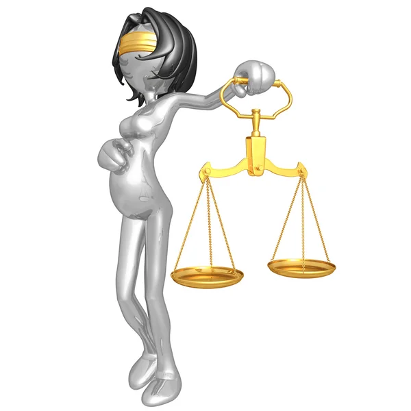 Gravida damen rättvisa — Stockfoto