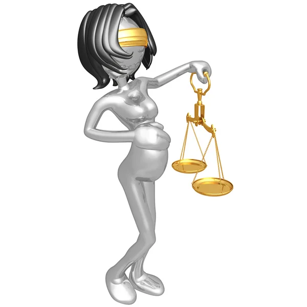 怀孕的女的正义 — 图库照片