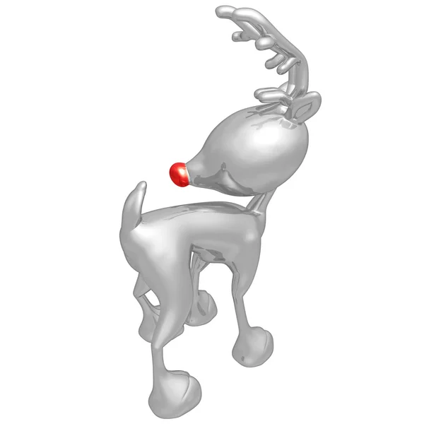 红鼻子的驯鹿 — 图库照片