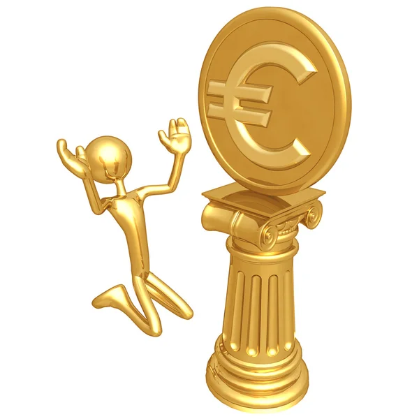 Idolo di monete euro — Foto Stock