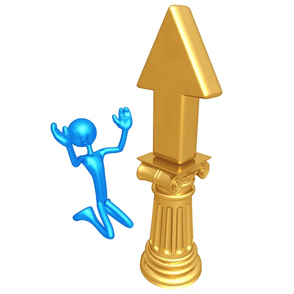 Upward Arrow Idol — Stock Photo, Image