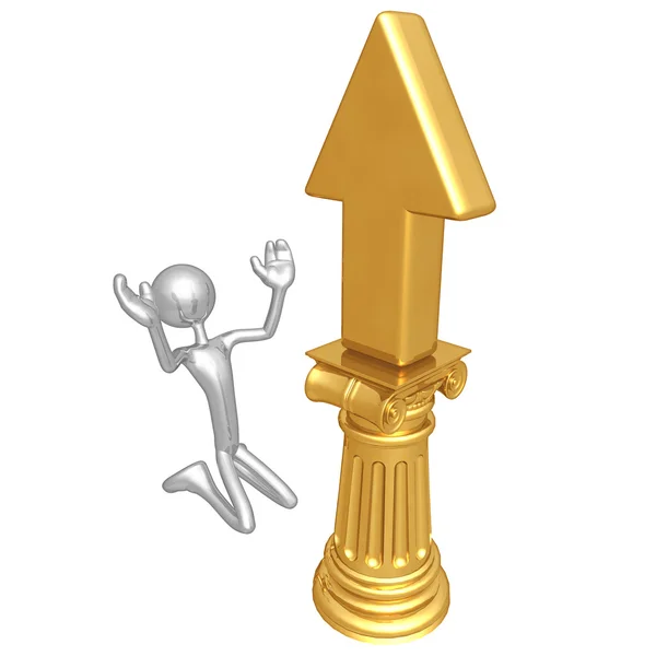 Upward Arrow Idol — Stock Photo, Image