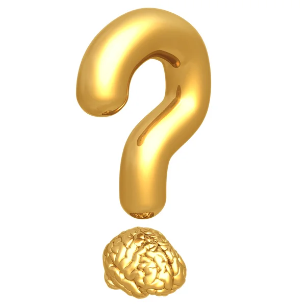 Question Mark Brain — Stock Photo, Image