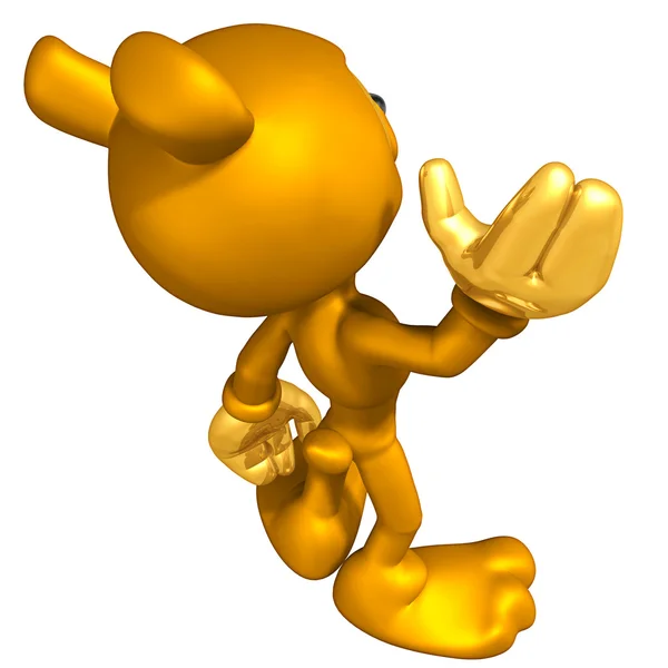 Mini Gold Guy en costume d'ours — Photo