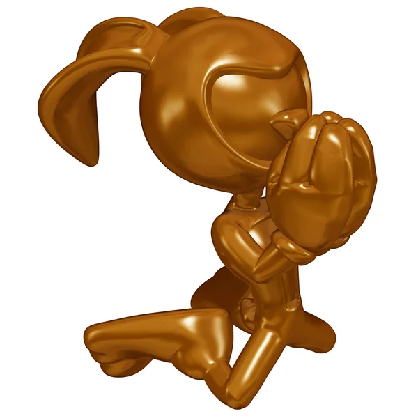 Міні шоколад Пасхальний заєць — стокове фото