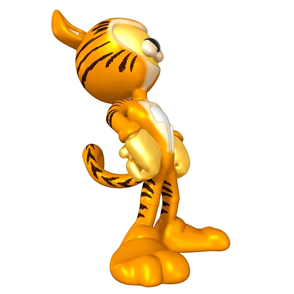 Mini Gold Guy In A Cat Costume — Stock Photo, Image