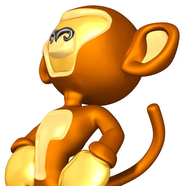 Mini zlatý chlap v kostýmu opice — Stock fotografie