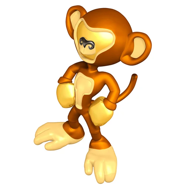 Mini Gold Guy In A Monkey Costume — Stock Photo, Image