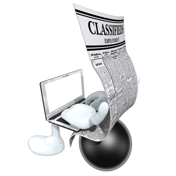 Employment Classifieds Online — Stock Photo, Image