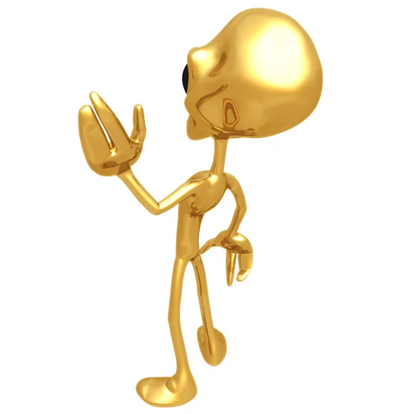 Alien Waving Royalty Free Stock Images