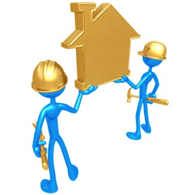 İnşaat İşçileri eve golden holding