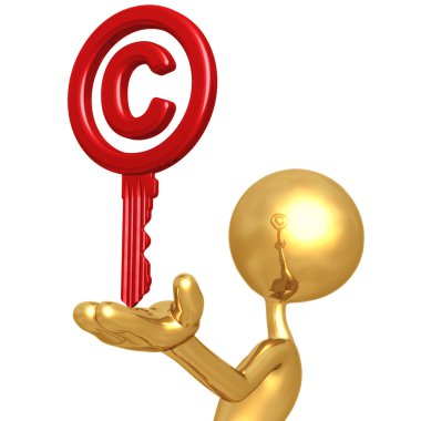 Copyright Key clipart