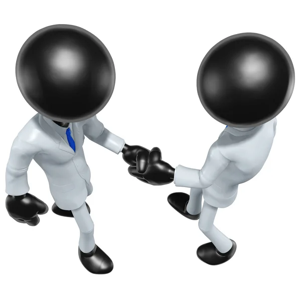 3D Businessmen Shaking Hands — Stock Photo, Image