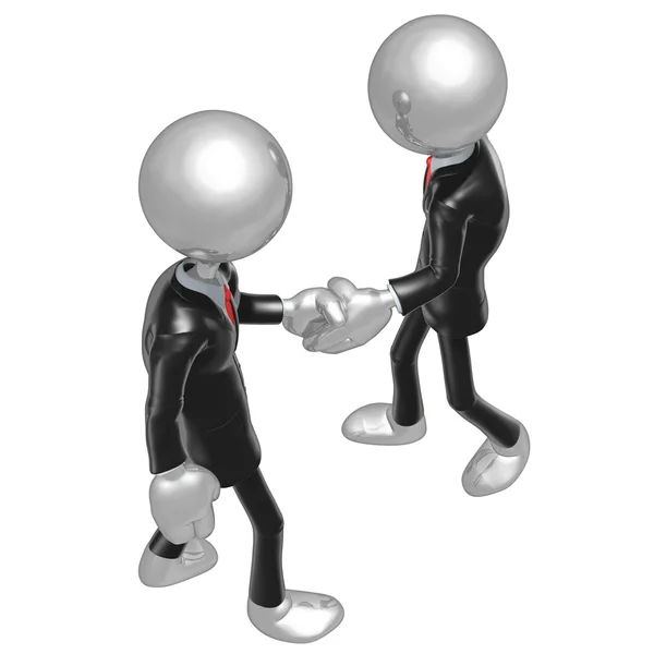 3D Businessmen Shaking Hands — Stock Photo, Image