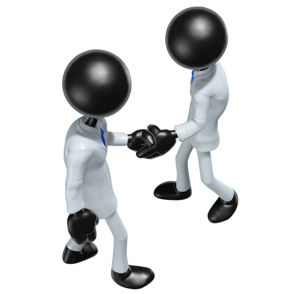 3D Businessmen Shaking Hands — Stock Photo, Image