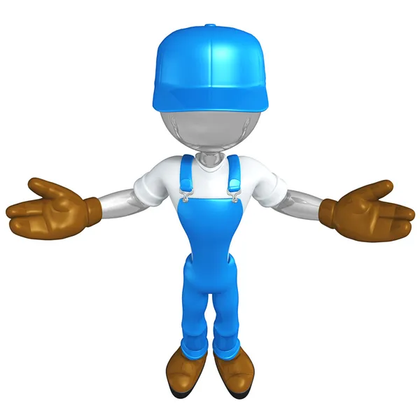 3D Worker Character — Stock Photo, Image