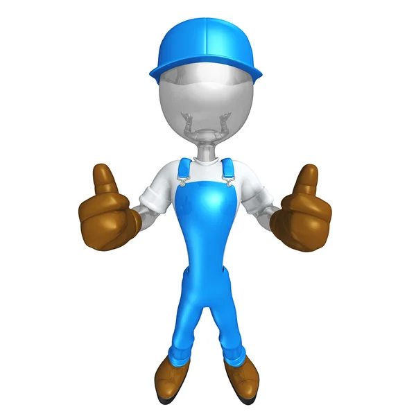 3D Worker Character — Stock Photo, Image