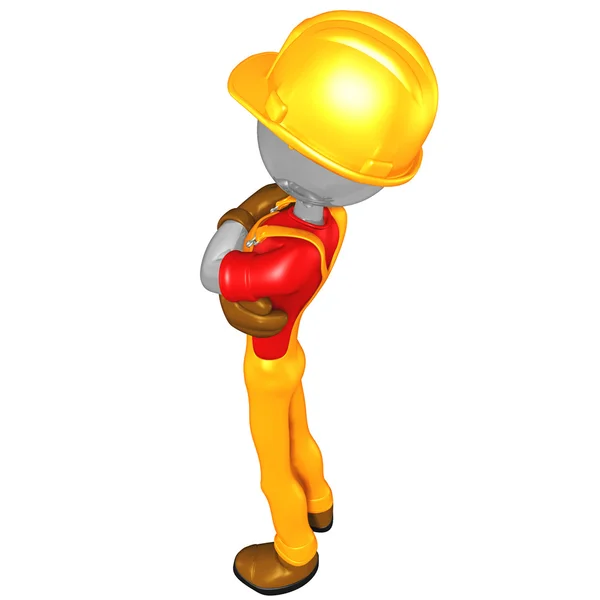 3D Construction Worker — Stock Photo, Image