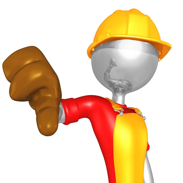 3D stavební dělník — Stock fotografie