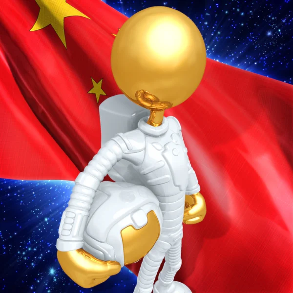 Astronauta Gold Guy — Fotografia de Stock