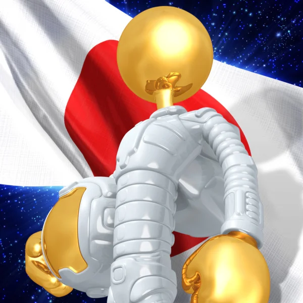 Gold Guy Astronaut — Stock Photo, Image