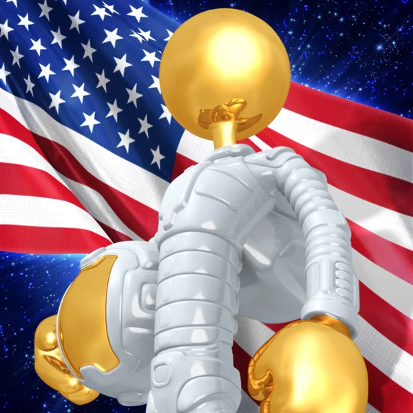 Arany srác űrhajós — Stock Fotó