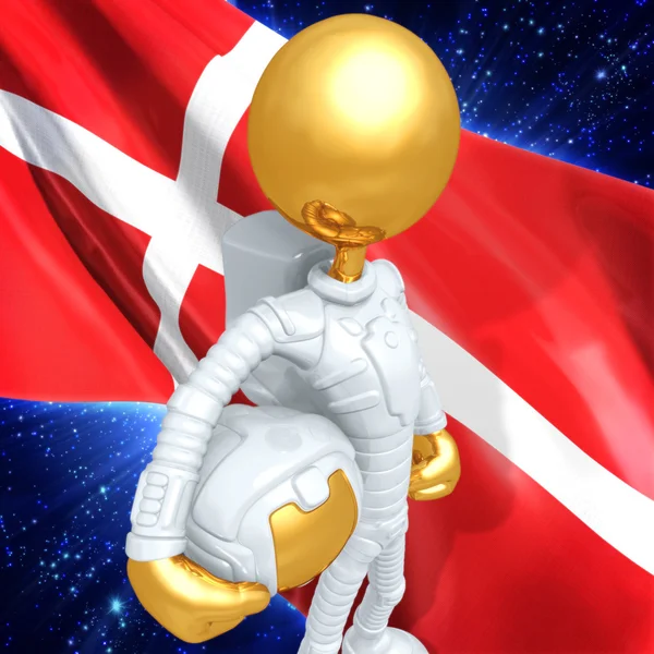 Altın adam astronot — Stok fotoğraf