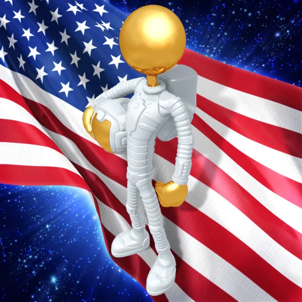 Goldmann-Astronaut — Stockfoto