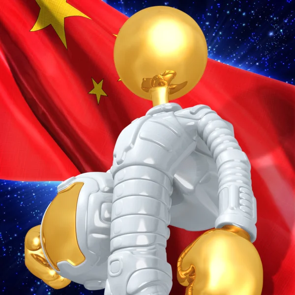 Gold Guy Astronaut — Stock Photo, Image