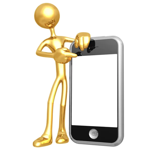 Apresentador de celular de tela sensível ao toque — Fotografia de Stock