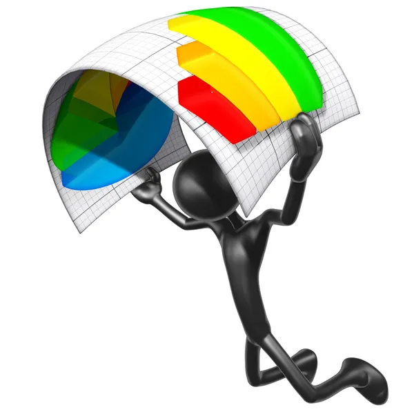 Personaje 3D con informe de negocios —  Fotos de Stock