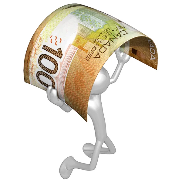 3D znak s penězi — Stock fotografie