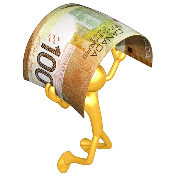 3D Character With Money — Stock Photo, Image